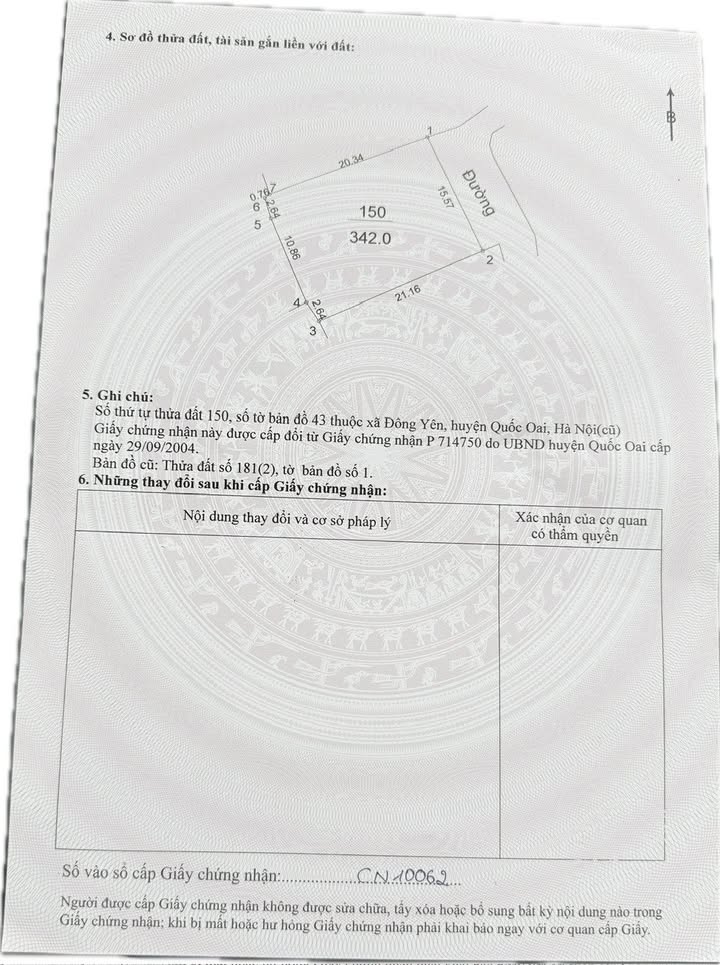 Đất thổ cư 342m² Đại Yên - Mặt tiền 16m, cách Hà Nội 27km - Giá đầu tư hấp dẫn!