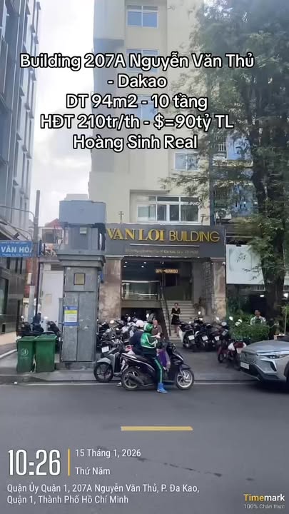 Tòa nhà văn phòng Nguyễn Văn Thủ, Đa Kao, Quận 1 - Cho thuê 210 triệu/tháng, vị trí đắc địa!