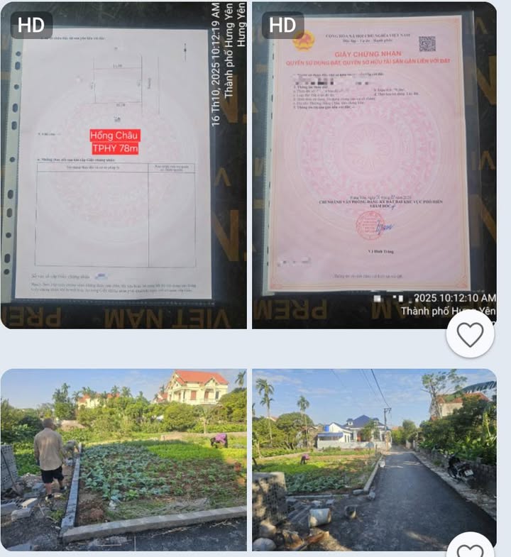Lô đất biệt thự Phố Hiến Hưng Yên 78m² giá chỉ 1.5 tỷ - Đầu tư sinh lời ngay!