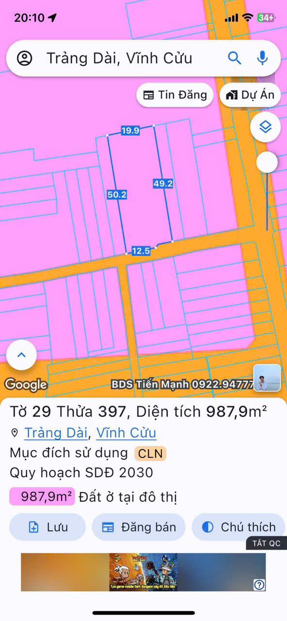 Đất nền 1000m² kp3A, Trảng Dài, Biên Hòa - Giá 10.7 tỷ, thương lượng nhẹ!