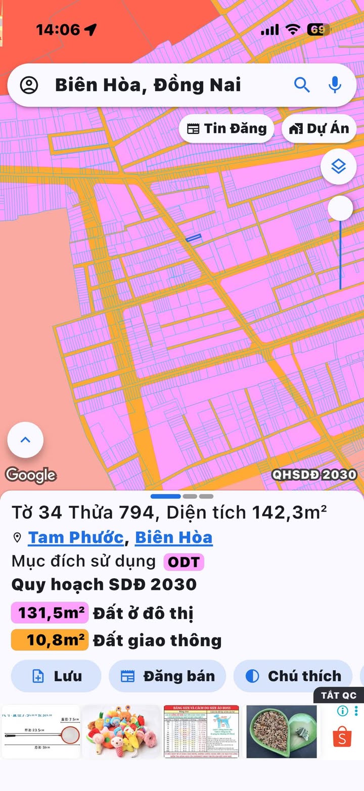 Mặt tiền kinh doanh Phường Tam Phước 138m² giá 2 tỷ - Cơ hội đầu tư sinh lời!