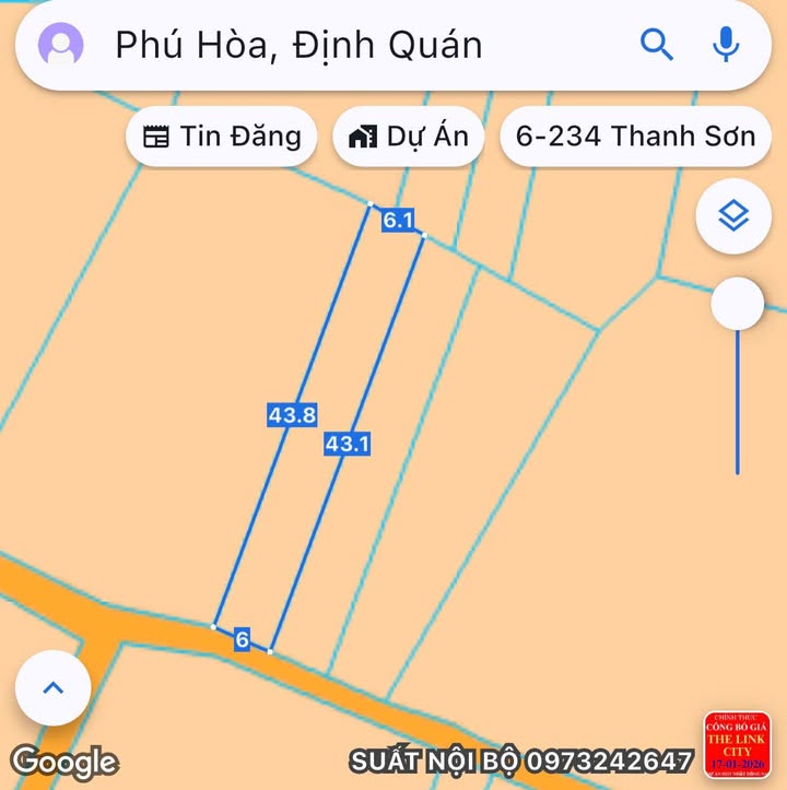 Đất thổ cư Phú Hòa, Định Quán, 258m² giá chỉ 390 triệu - Đầu tư sinh lời tiềm năng!
