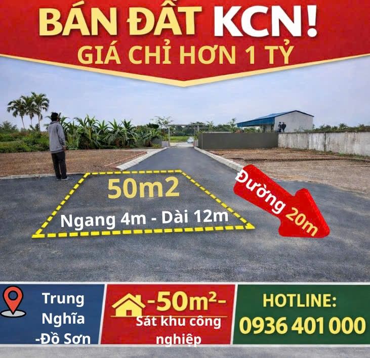 Đất nền tại Đồ Sơn - 55m² chỉ 1 tỷ - Cơ hội đầu tư hấp dẫn!