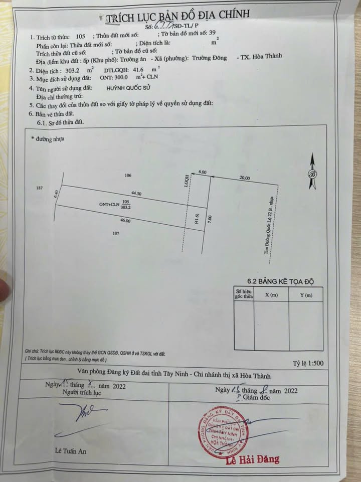 Mặt tiền FrontHouse Quốc lộ 22B, Hóc Môn 315m² giá 1.55 tỷ - Giảm giá mạnh chốt ngay!