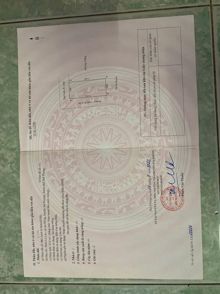 Đất nền 55m² tại An Dương - Gần trường học, giá chỉ 1.1 tỷ!