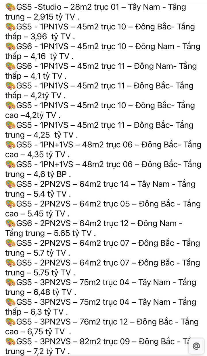 Căn hộ GS5 Hà Đông 28m² giá 2.915 tỷ - Chính chủ, sẵn sàng vào ở!