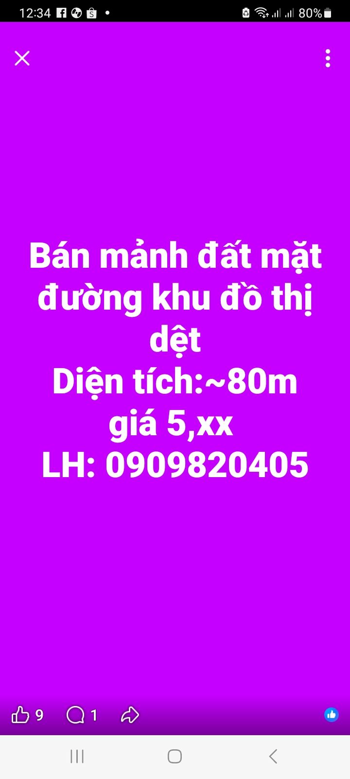 Đất mặt đường Đô thị Dệt, Nam Định 80m² giá 5 tỷ - Cơ hội đầu tư lý tưởng!