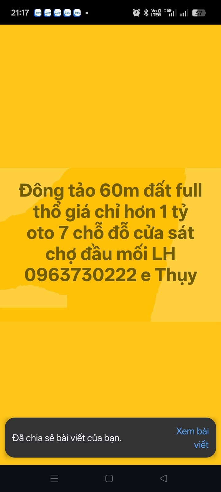 Đất thổ cư Đông Tảo 60m² giá 1 tỷ - Đỗ ô tô ngay cửa!