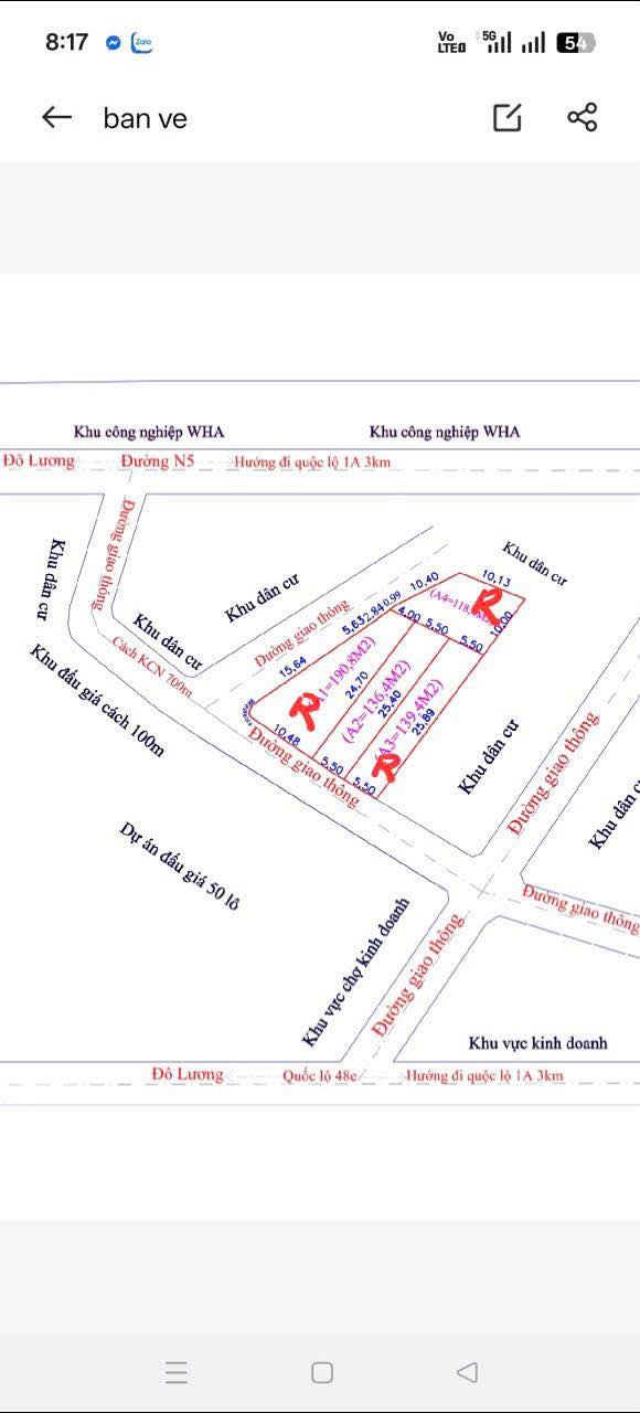 Đất ở xã Nghi Long, Nghi Lộc 136m² giá 1.3 tỷ - Đầu tư sinh lời cao!