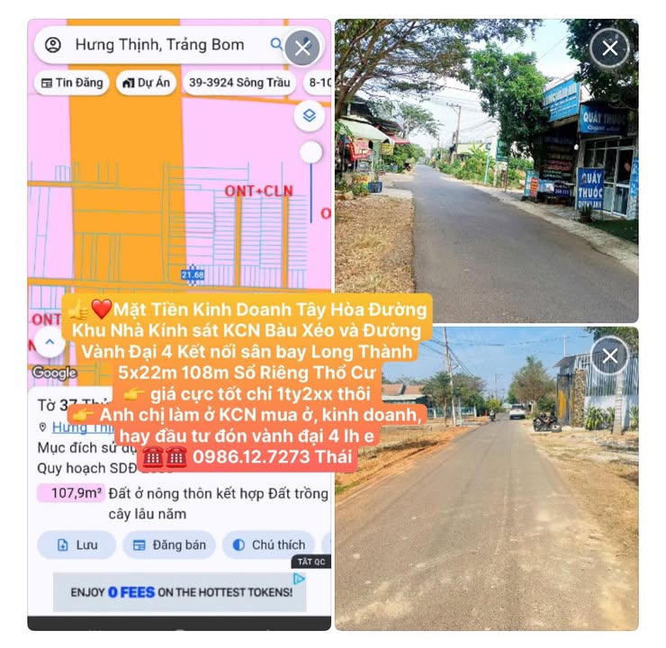 Mặt tiền kinh doanh Đường Tây Hòa, 108m² giá 1,2 tỷ - Cơ hội đầu tư hấp dẫn!