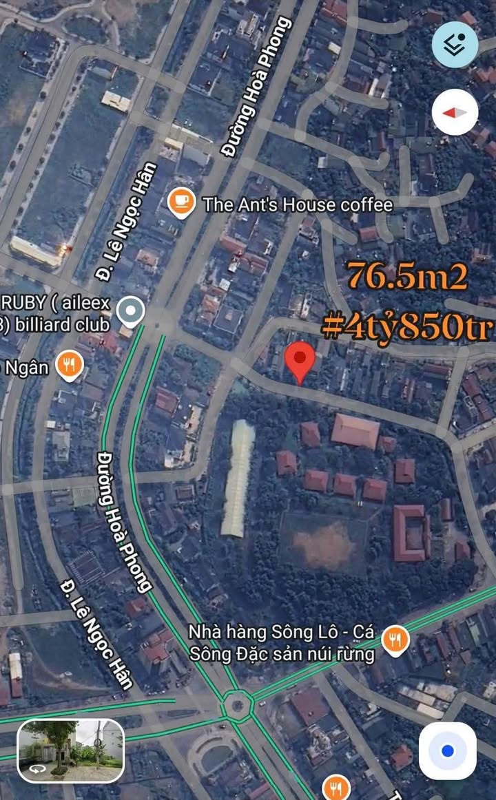 Đất kinh doanh Hòa Phong kéo dài 76.5m² giá 4.85 tỷ - Đầu tư hiệu quả!