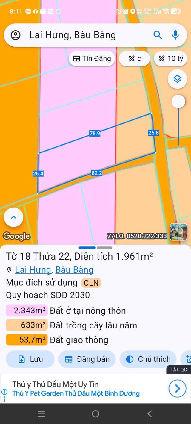 Đất nền 2080m² tại Mỹ Phước Bàu Bàng, Bình Dương - Đầu tư sinh lời hấp dẫn!