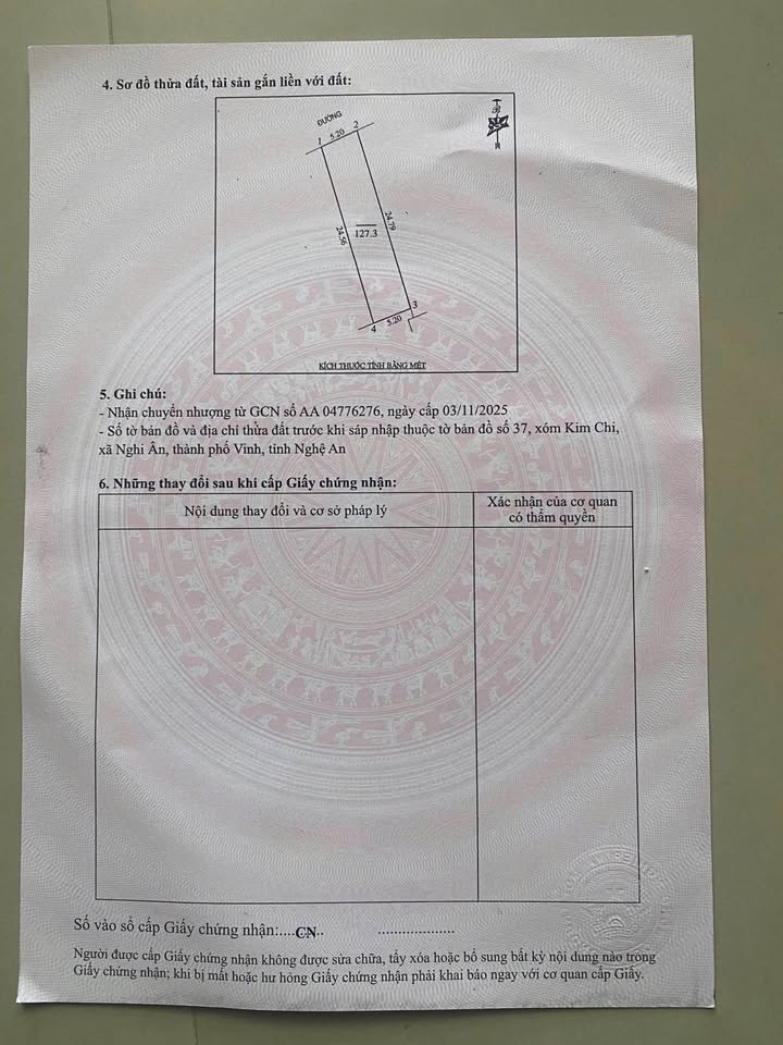 Đất nền Khối Kim Chi, Nghi Ân 127,3m² giá 2,9 tỷ - Đường ngõ thông thoáng!