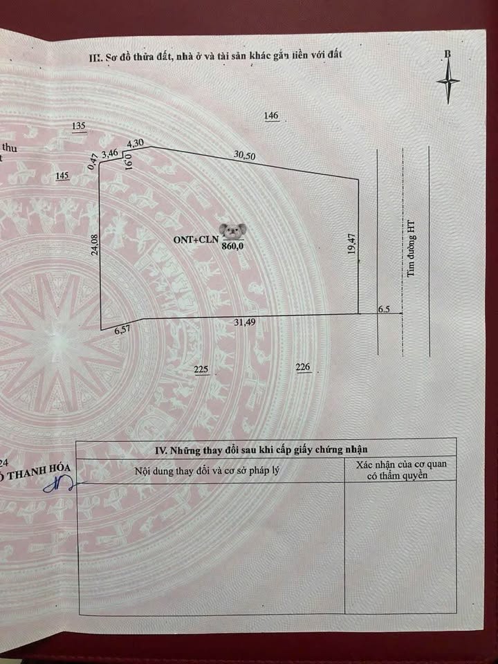 Đất nền phường Đông Quang, TP Thanh Hóa 860m² - Vị trí đẹp, giao thông thuận lợi!
