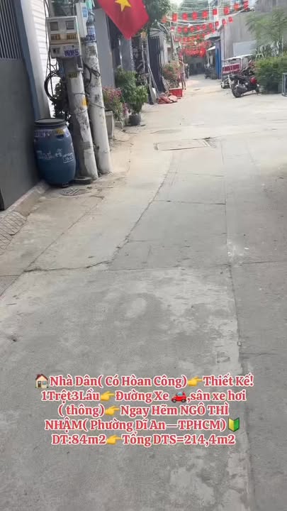 Bán nhà 4 tầng hẻm Ngô Thì Nhậm, 84m² giá 5.95 tỷ - Sổ hồng chính chủ!