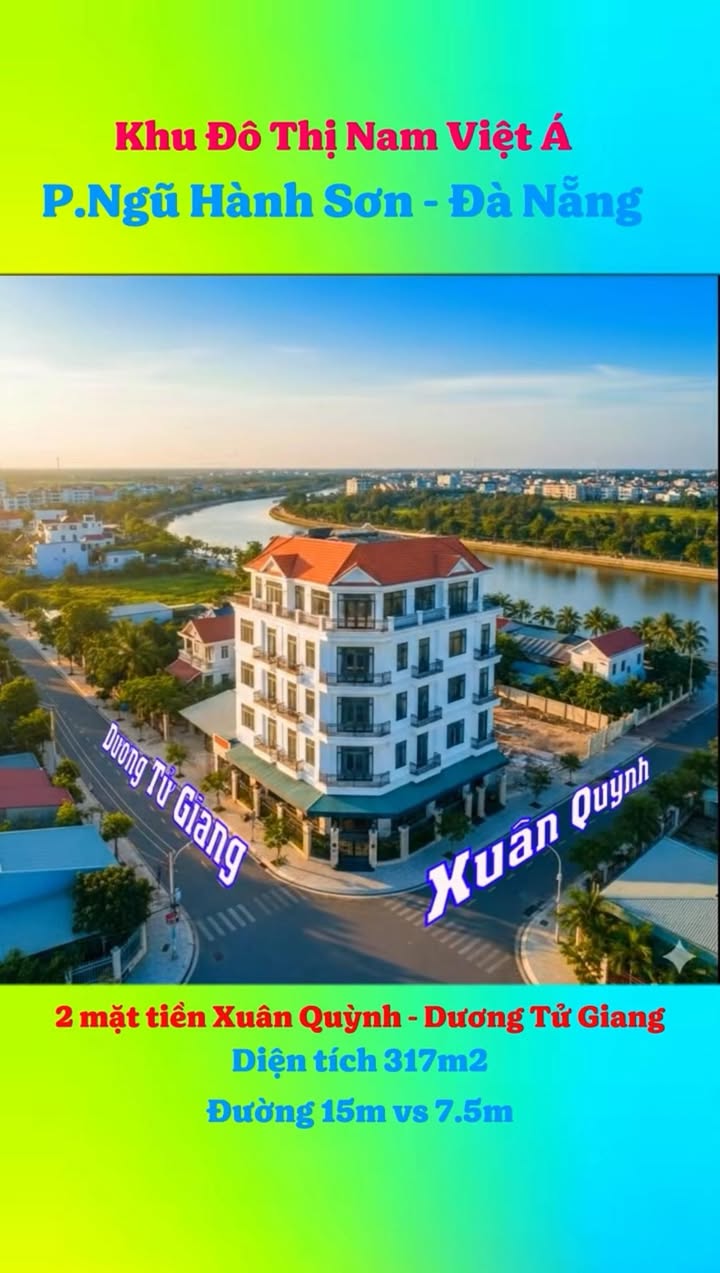 Đất nền góc Khu Đô Thị Nam Việt Á 317m² giá 31.7 tỷ - Tầm nhìn không giới hạn!
