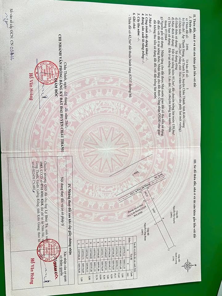 Đất thổ cư xã Thạnh Lộc, huyện Châu Thành, 95m² giá chỉ 5xx triệu - Cơ hội đầu tư tuyệt vời!