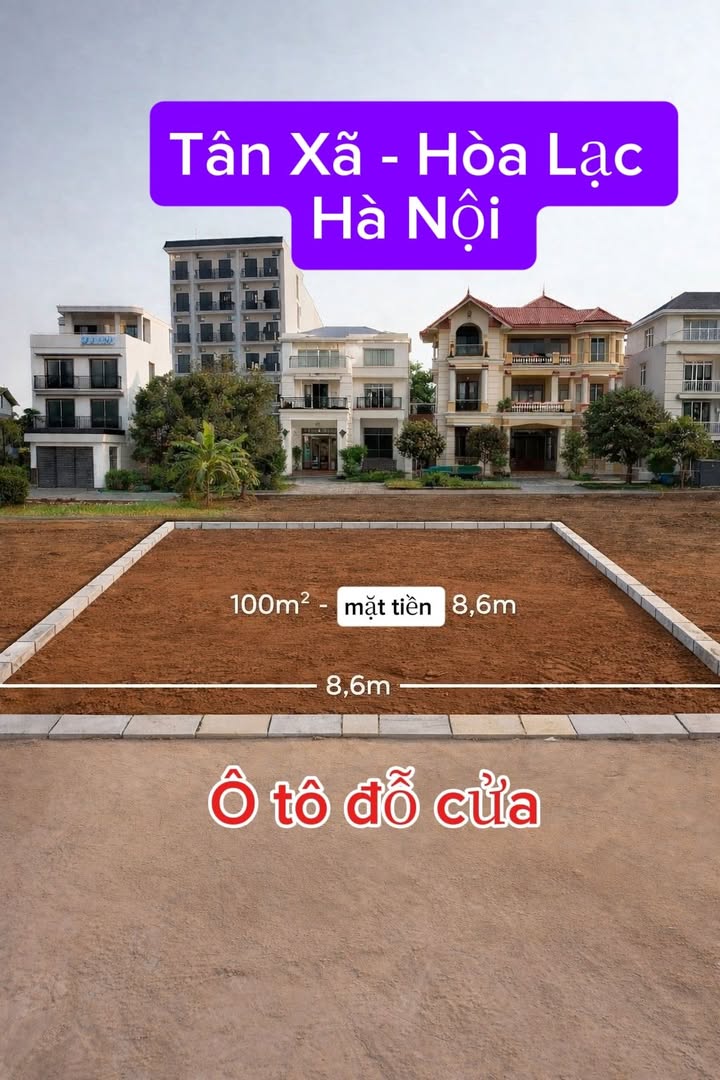 Đất nền Tân Xã, Huyện Thạch Thất 100m² giá 3.6 tỷ - Đầu tư sinh lời ngay!