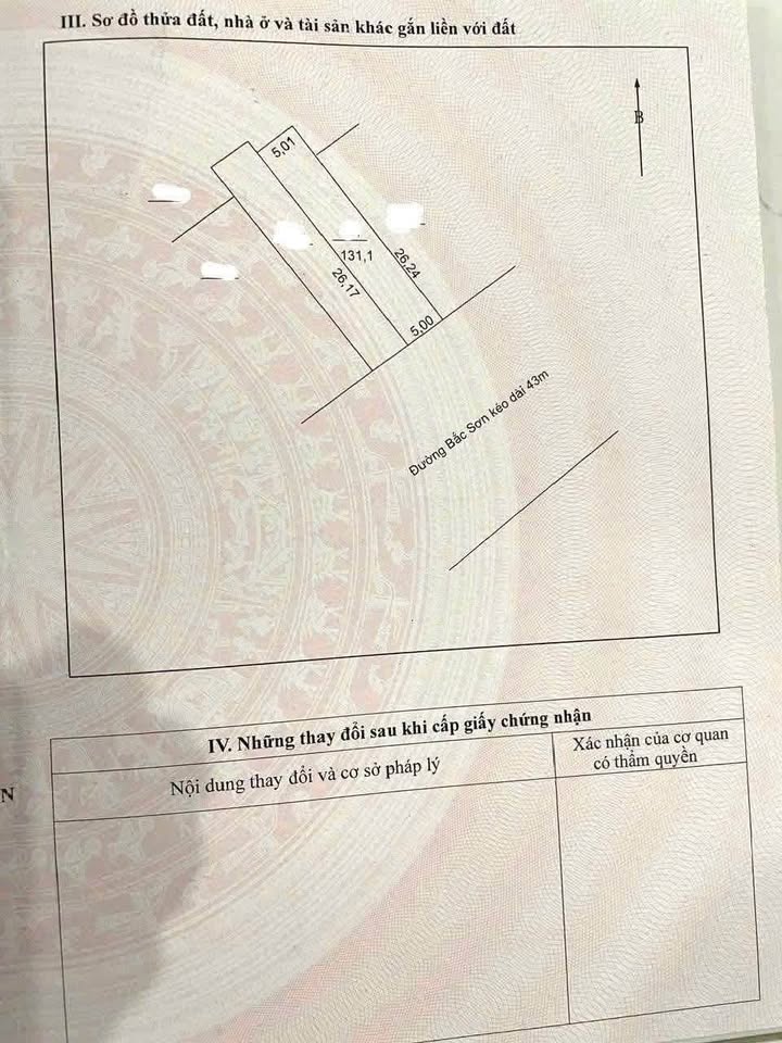 Đất mặt tiền Bắc Sơn kéo dài 131m² giá 8 tỷ - Tiềm năng kinh doanh lớn!