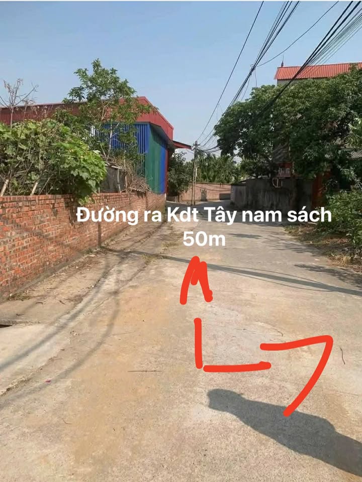 Đất thổ cư 67.5m² tại khu đô thị Tây Nam Sách - Giá chỉ 1 tỷ!