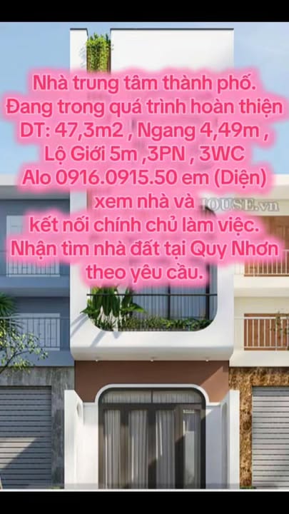 Nhà 3 Tầng Hẻm 3, Phường Quang Trung, Quy Nhơn 47.3m² - Chính Chủ Bán Gấp!