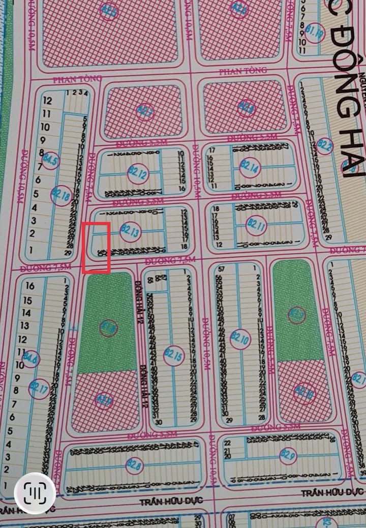 Lô đất góc 2 mặt tiền TĐC Đông Hải, 166m², giá 9.9 tỷ - View công viên thoáng mát!