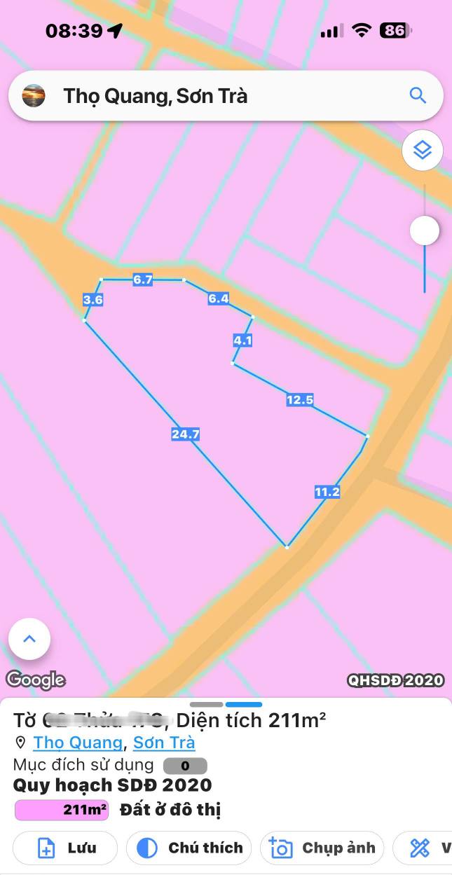 Đất kiệt ô tô Thành Vinh 2 Phường Sơn Trà 211m² giá 8 tỷ - Cách biển chỉ 500m!