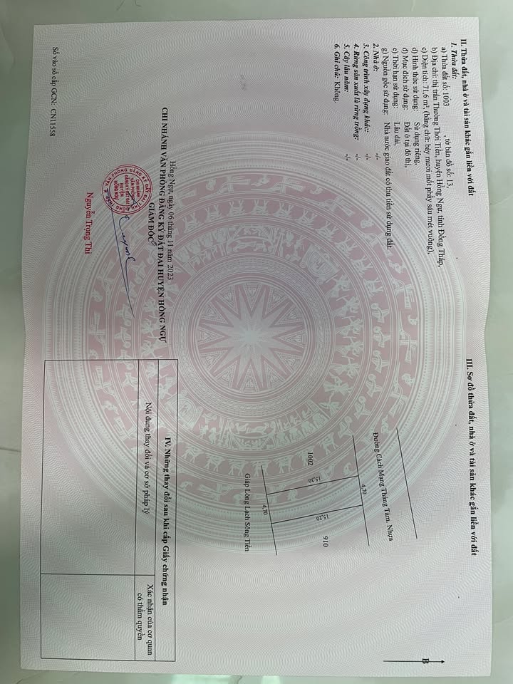 Đất nền Hồng Ngự 70,5m² giá chỉ từ 500 triệu - Đầu tư sinh lời ngay!