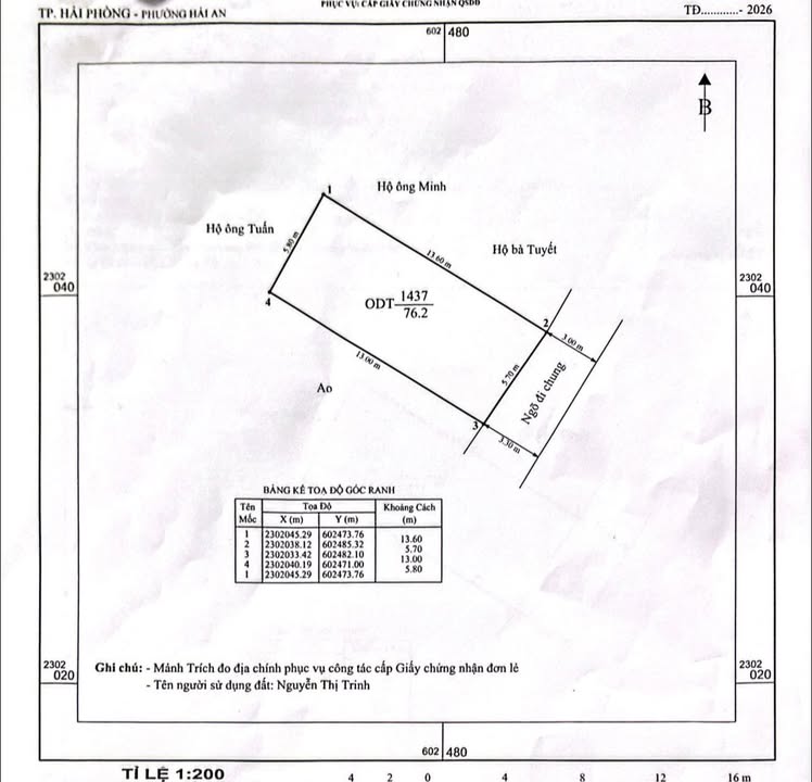 Đất nền mặt ngõ 38 Cát Khê, Tràng Cát, Hải An, 76.2m² - Pháp lý rõ ràng, giá tốt!