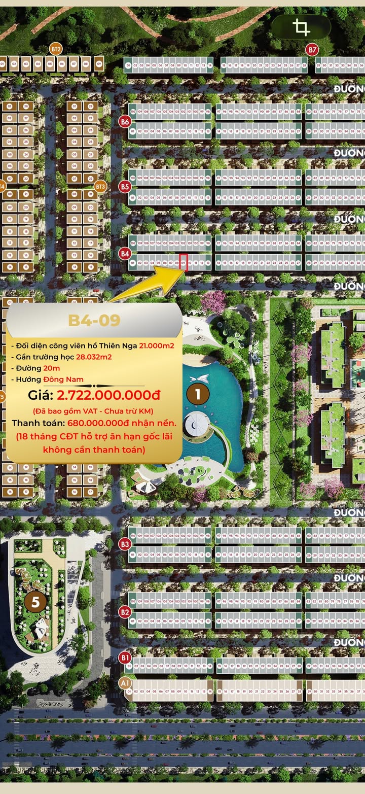 Lô đất Dragon Eden 90m² giá 2.722 tỷ - Vị trí đắc địa không thể bỏ lỡ!