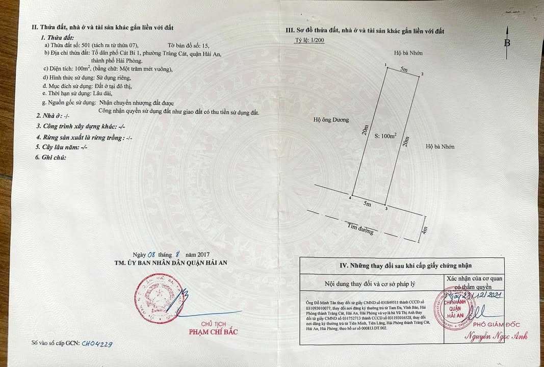 Nhà 1,5 tầng 100m² tại 8A/230 Thành Tô, Hải An - Chính chủ bán gấp chỉ 2,899 tỷ