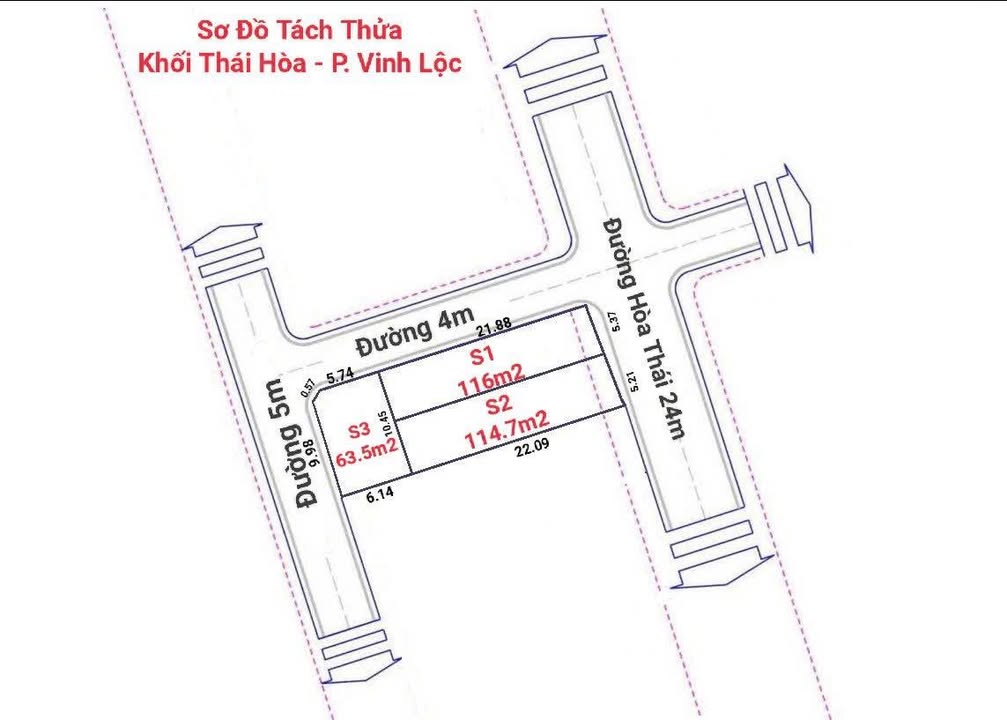 Đất thổ cư Khối Thái Hoà, Vinh 63m² giá 1.3 tỷ - Cơ hội đầu tư hấp dẫn!