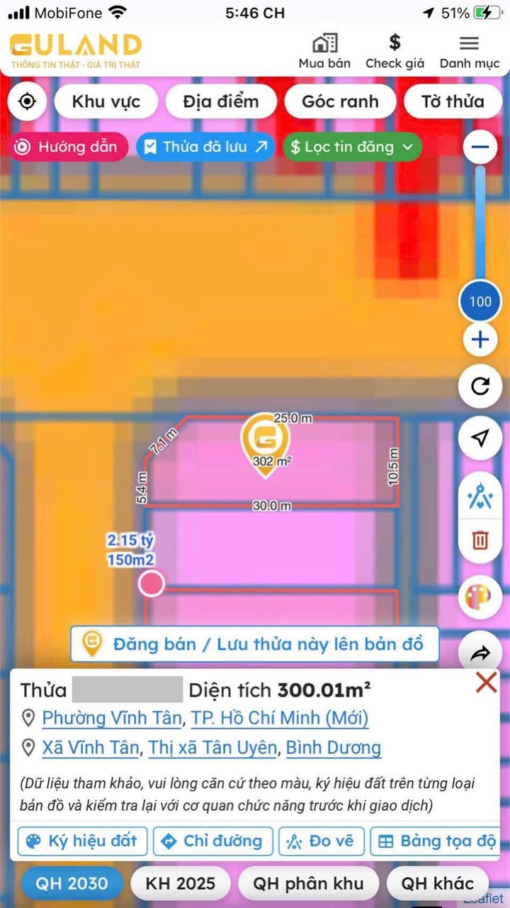 Đất nền lô góc 2 mặt tiền khu VSIP2 - 300m² - Đầu tư sinh lời cao!