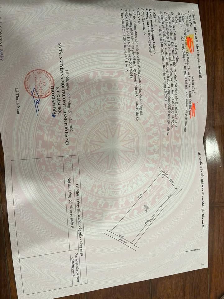 Đất nền Cổ Liễn, Sơn Tây 2291m² giá 22.911 tỷ - Cơ hội đầu tư sinh lời!