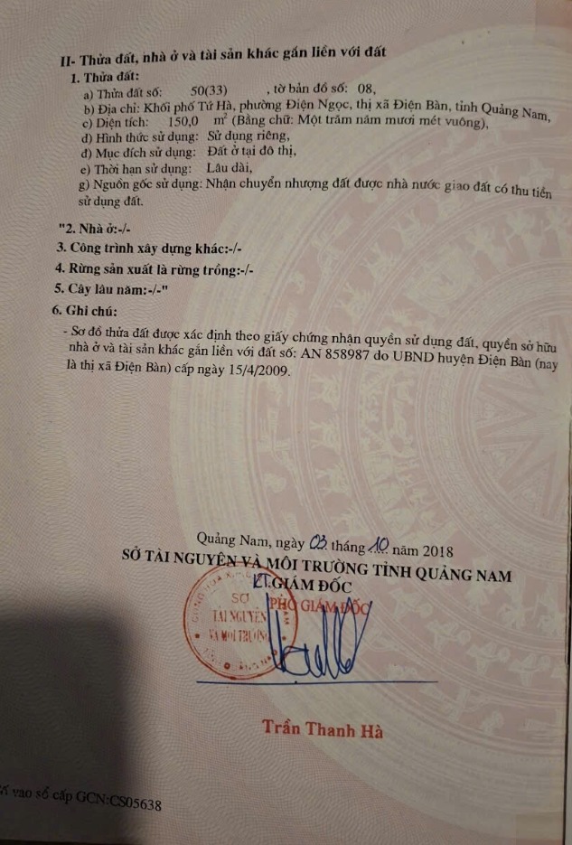 Đất nền tại Điện Ngọc, Điện Bàn 150m² giá 2.3 tỷ - Cơ hội đầu tư hấp dẫn!