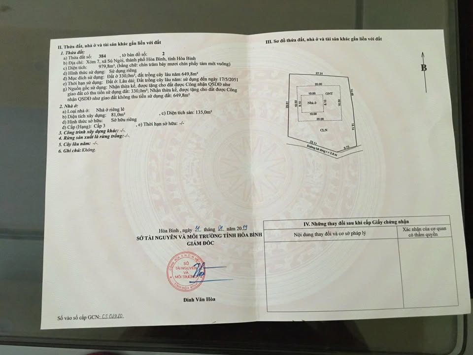 Nhà vườn 3 tầng tại Quỳnh Lâm, Hòa Bình 1900m² giá 5 tỷ - Cơ hội đầu tư không thể bỏ qua!