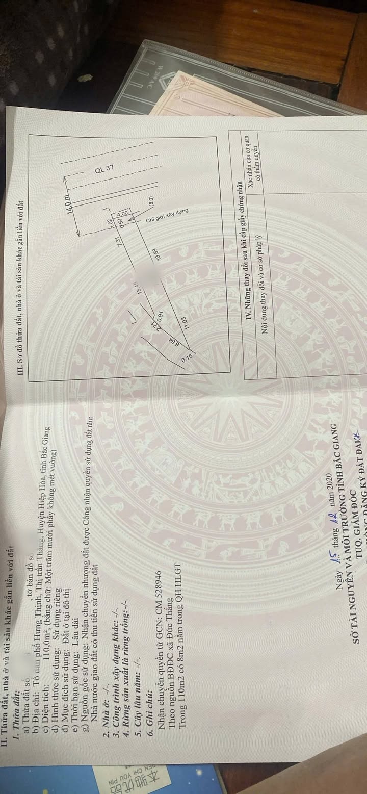 Bán đất mặt tiền Quốc lộ 37, Thị trấn Thắng, 110m² - Cơ hội đầu tư sinh lời!