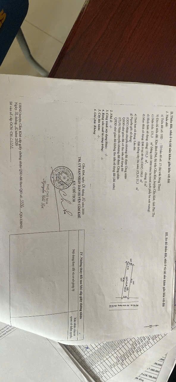 Đất Khu Bình Phú, Cẩm Khê 131m² - Đường rộng, kinh doanh thuận lợi!