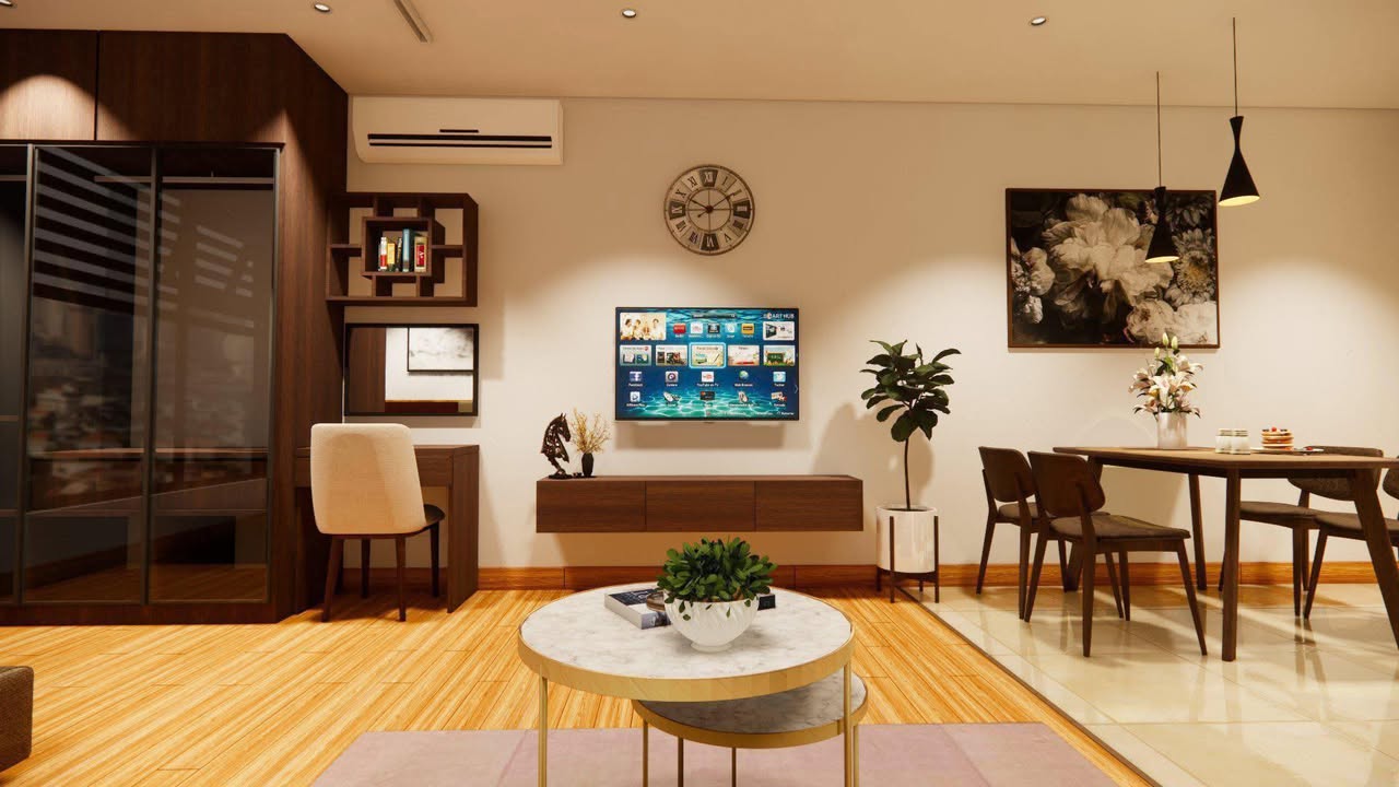 Căn hộ Studio Greenbay Garden Hạ Long - Tầng trung, view biển, đầy đủ nội thất