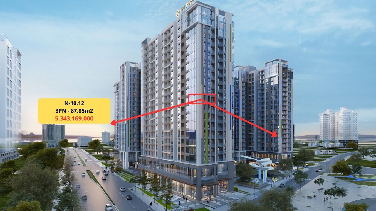 Căn hộ FPT 4 Đà Nẵng 87.8m² giá 5.3 tỷ - Căn góc hoa hậu độc quyền!