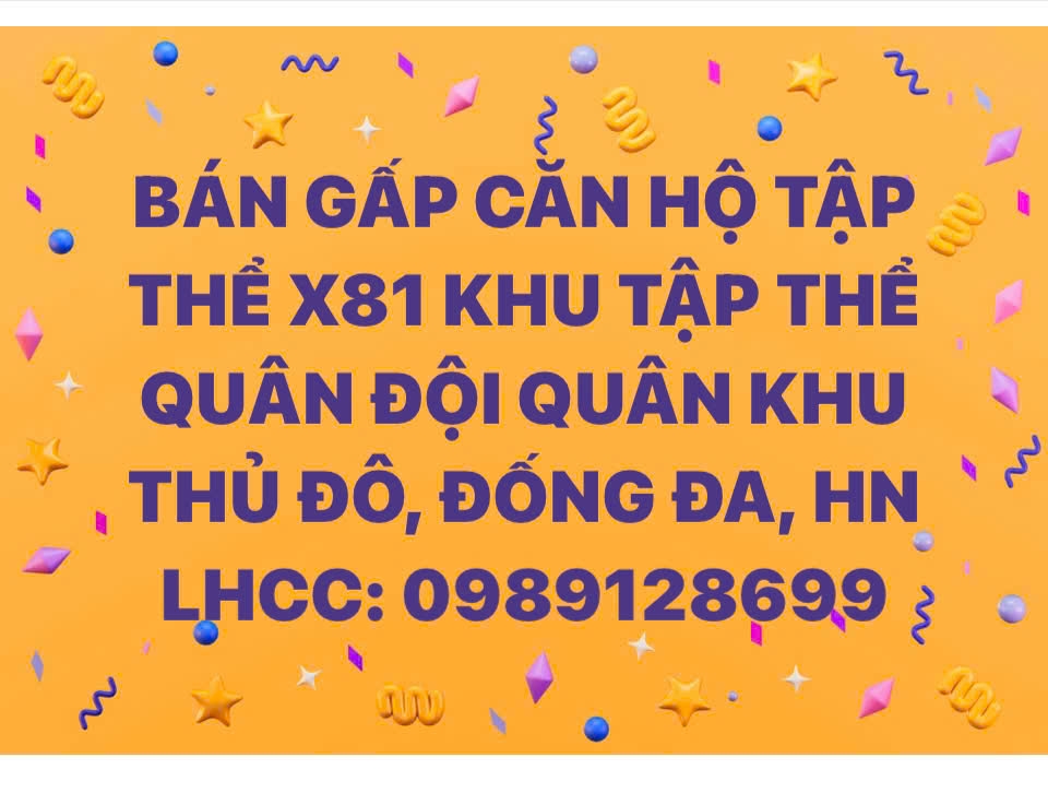 Căn hộ tập thể X81 Đống Đa 54,9m² giá thỏa thuận - Sổ đỏ chính chủ!