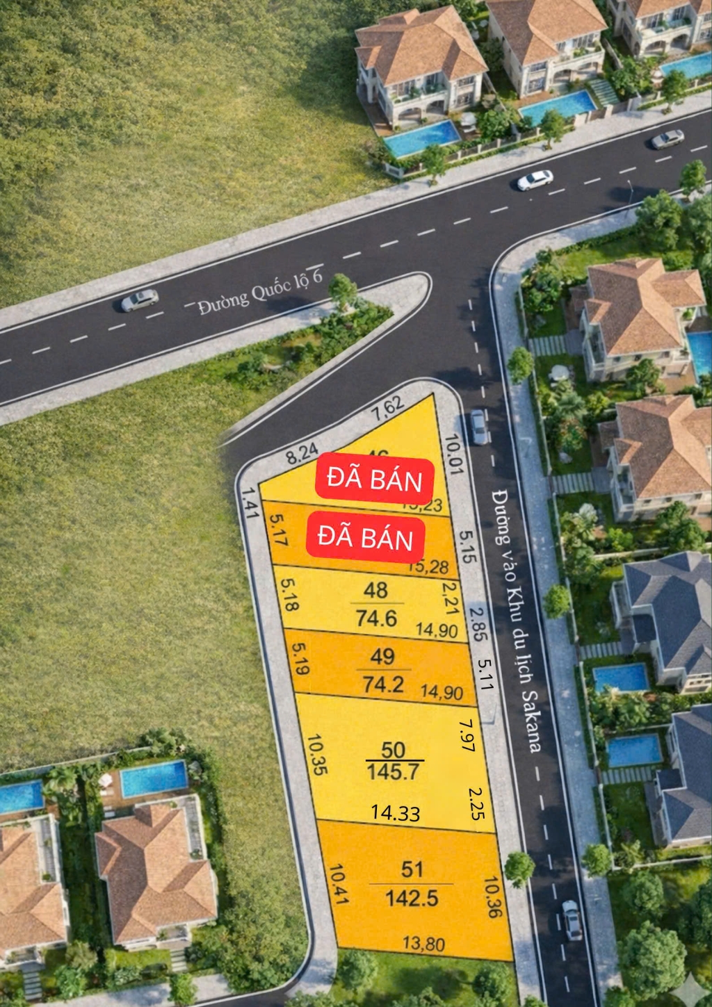 Đất nền trục chính Resort Sakana Kỳ Sơn, Hòa Bình 74m² giá 8,5 triệu - Cơ hội đầu tư hiếm có!