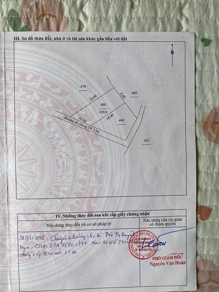 Đất nền Thái Nguyên 180m² giá chỉ vài trăm triệu - Cơ hội đầu tư hấp dẫn!