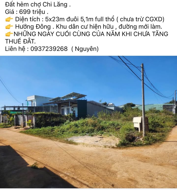 Đất hẻm 719 Trường Chinh, Pleiku 115m² giá 699 triệu - Cơ hội đầu tư tuyệt vời!
