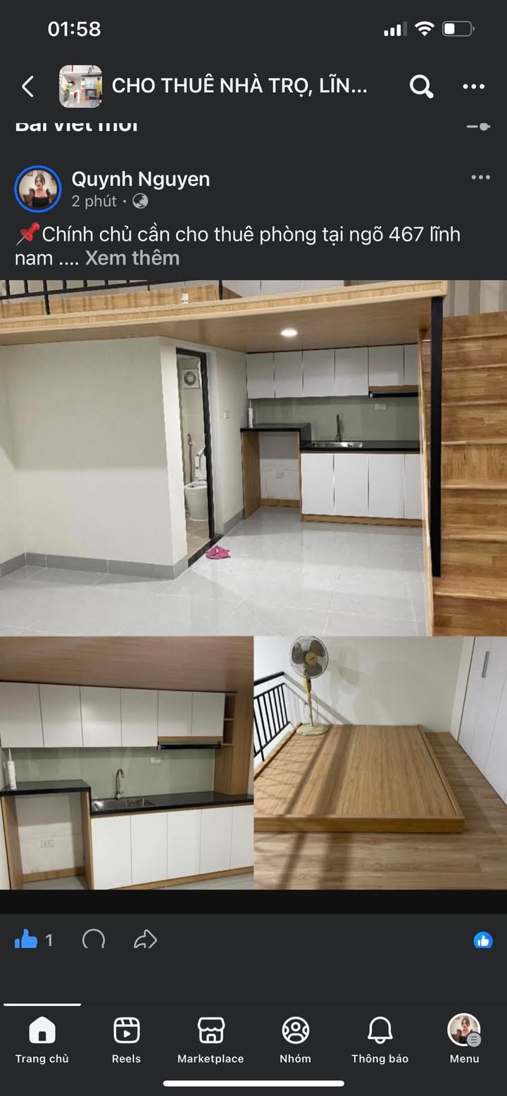 Phòng cho thuê tại Ngõ 467 Lĩnh Nam 25m² giá 4.5 triệu - Đầy đủ tiện nghi chỉ việc vào ở!