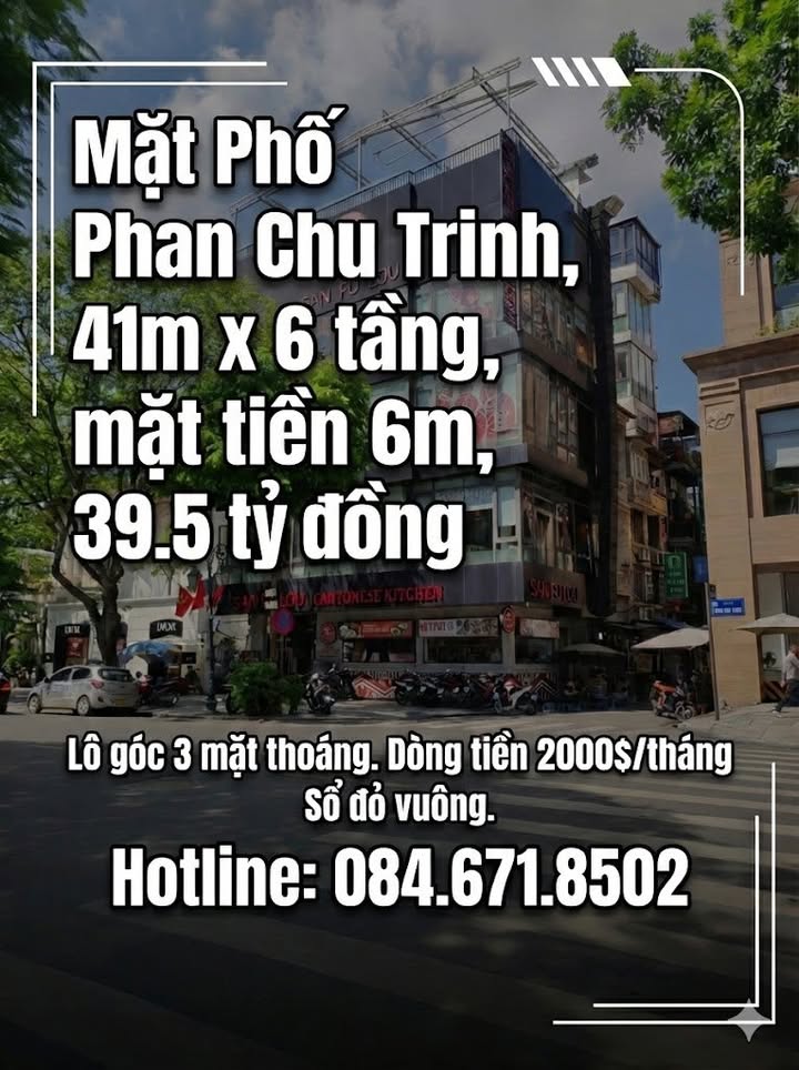 Nhà Mặt Phố Phan Chu Trinh, Hoàn Kiếm, 41m² giá 39.5 tỷ - Kinh doanh đắc địa!