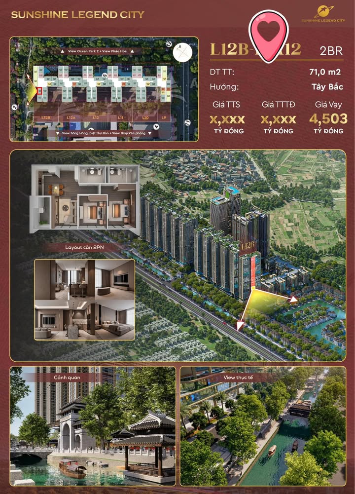 Căn hộ chung cư Toà L12B, Phường Xuân Tảo, 71m² - View thoáng vĩnh viễn!