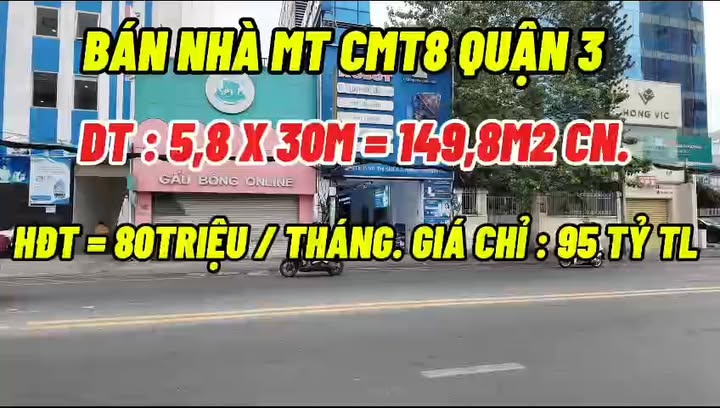Bán nhà mặt tiền Cách Mạng Tháng Tám, Quận 3, 149,8m² - Đầu tư sinh lời hấp dẫn!