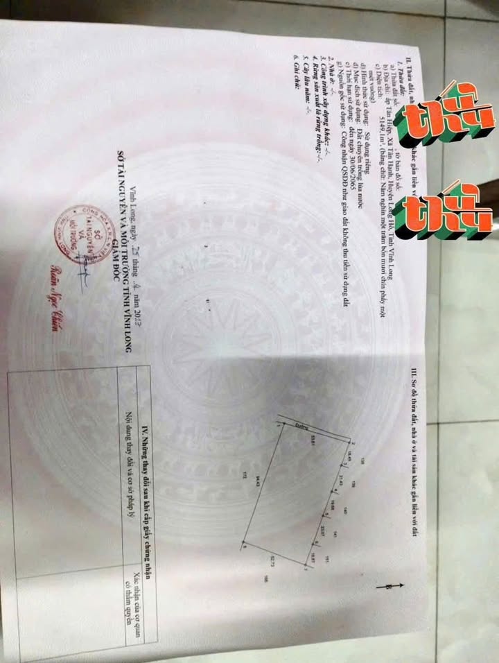 Đất nông nghiệp xã Tân Hạnh, huyện Long Hồ, diện tích 5149m² - Giá chỉ 3.089 tỷ!