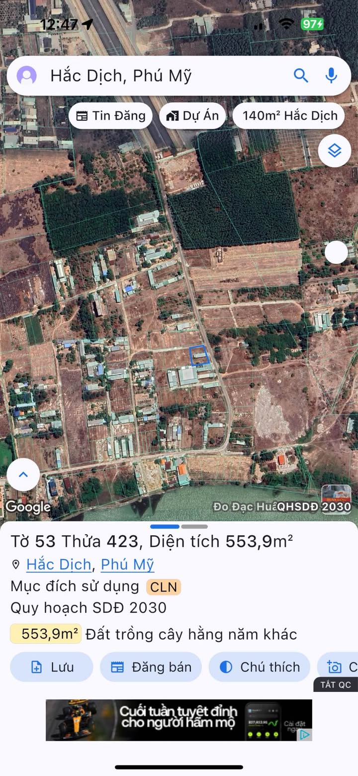 Đất nền góc 2 mặt tiền đường nhựa nhà nước Phú Mỹ 100m² giá chỉ 299 triệu - Cơ hội đầu tư hấp dẫn!